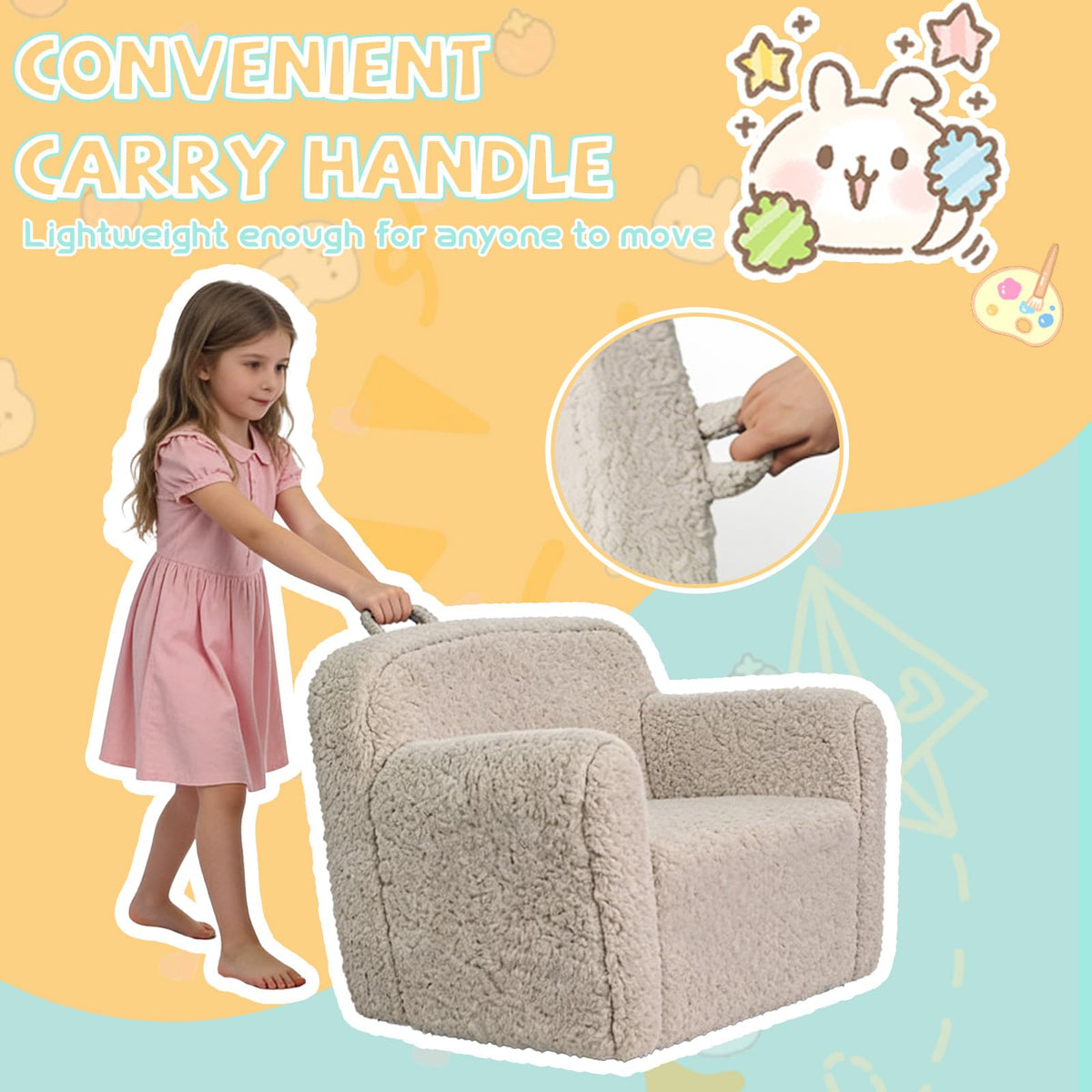 Pterying baby chair makes a gift-ready option for birthdays or holidays.