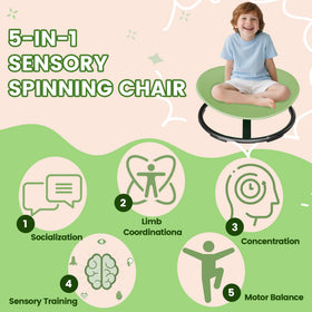 Pterying easy-assembly spin chair ready in minutes for quick setup.