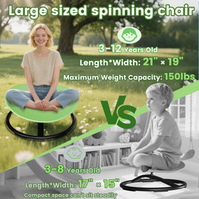 Pterying kids spinning-chair with safety-edged design for secure swiveling.