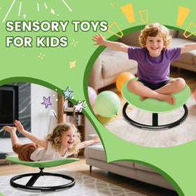 Pterying light-green sensory chair adds a vibrant touch to play spaces.