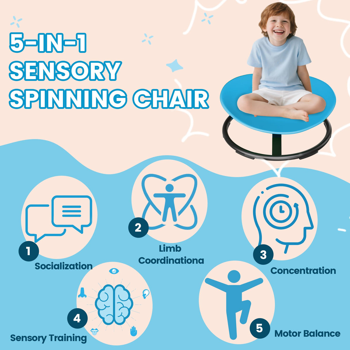 Pterying spin chair easy assembly, set up in minutes