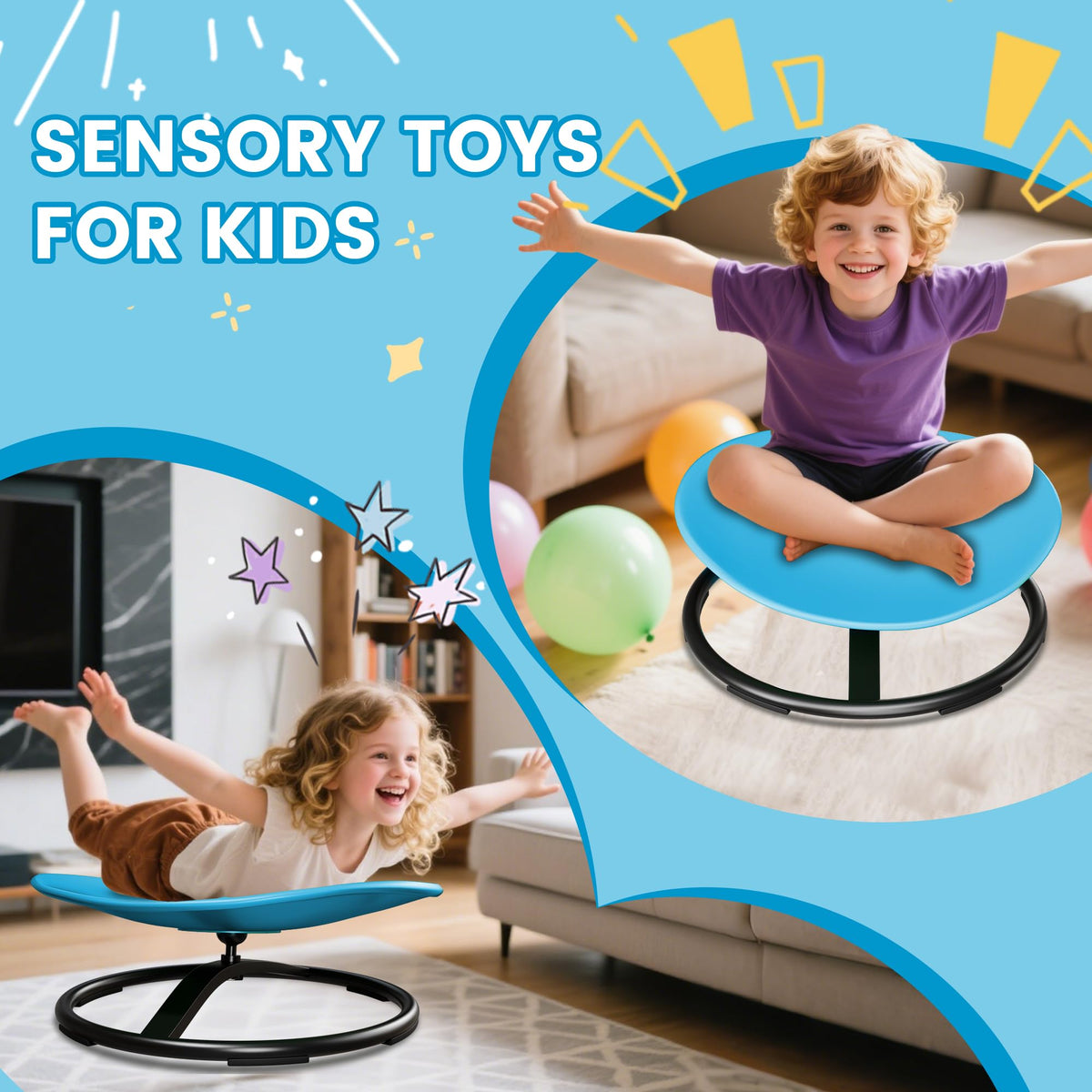 Pterying spin chair fosters parent-child playtime during interactive sessions