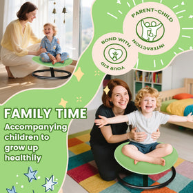 Pterying vestibular development toy encourages safe exploration of motion.