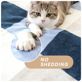 Gift-ready PU MEI Sherpa blanket with bow makes a thoughtful present.