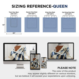 PU MEI soft colorways gray, cream, and blue suit many bedroom palettes.
