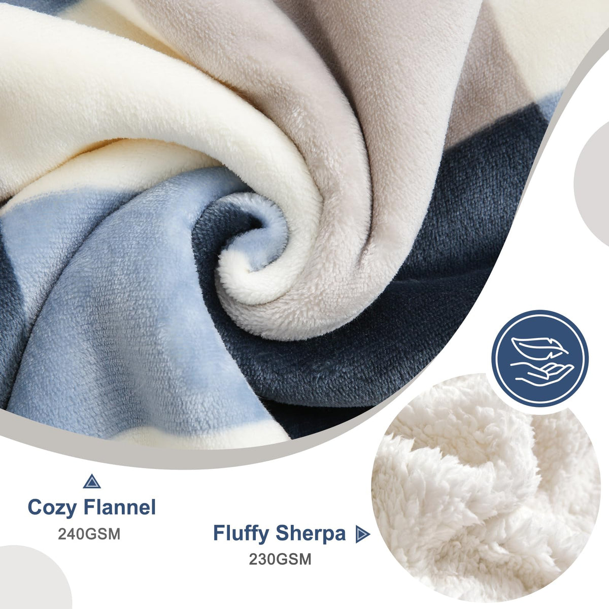PU MEI throw is lightweight at about 3.4 pounds for easy outdoor use