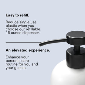 Public Goods 16 oz refill-friendly setup with 34 oz bottle nearby reduces waste.