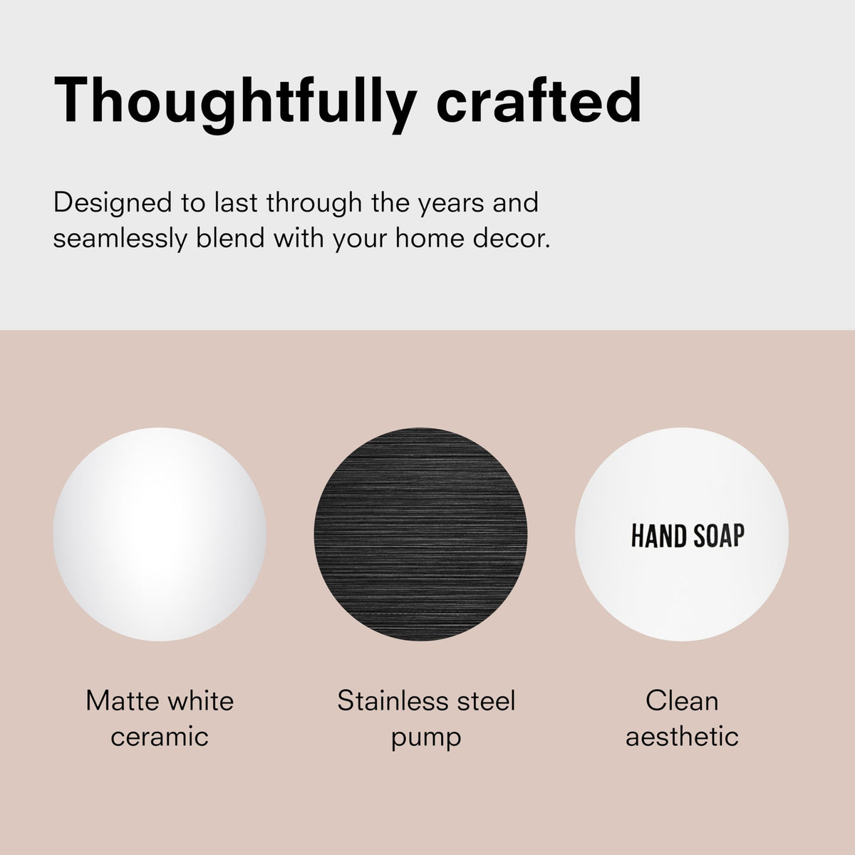 Public Goods ceramic dispenser matte finish detail showcasing minimal modern style.