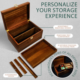 Public House keepsake box top tray for quick access to essentials.