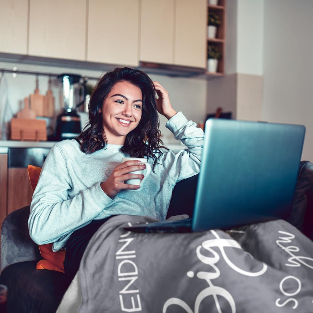 Pubrave get well gift gray blanket on couch highlighting cozy support
