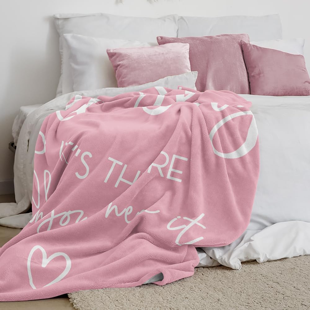 Pubrave healing blanket pink closeup shows cozy, breathable fabric texture.
