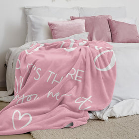 Pubrave healing blanket pink closeup shows cozy, breathable fabric texture.