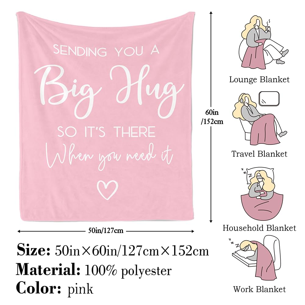 Pubrave healing blanket pink draped as decorative, comforting accent.