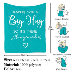 Pubrave teal hug blanket fabric is easy-care and durable