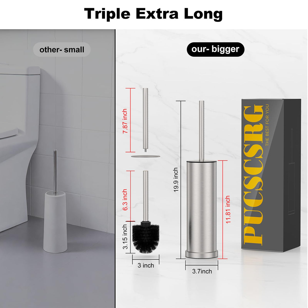 Replaceable brush head maintains cleaning performance with Pucscsrg