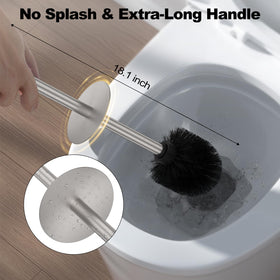 Sturdy Pucscsrg brush in nickel holder maintains upright position
