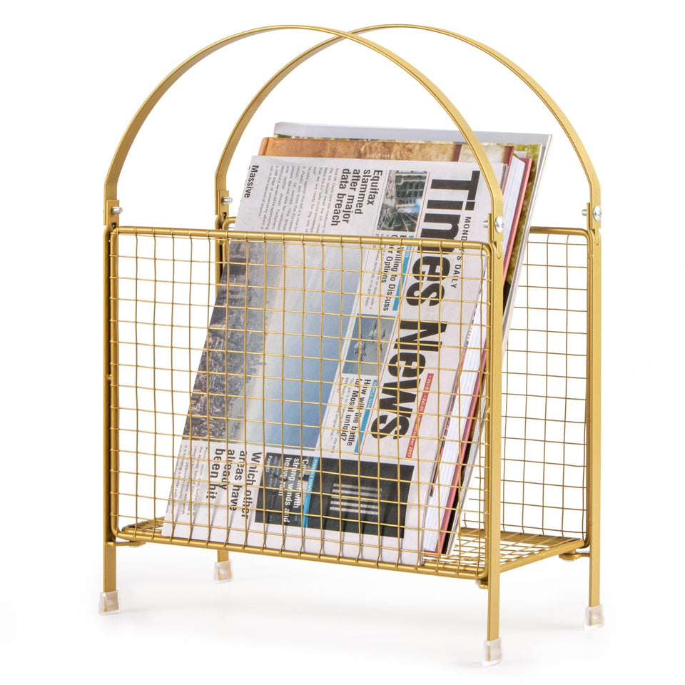 PUERSI magazine holder gold handbag design adds modern elegance to living rooms