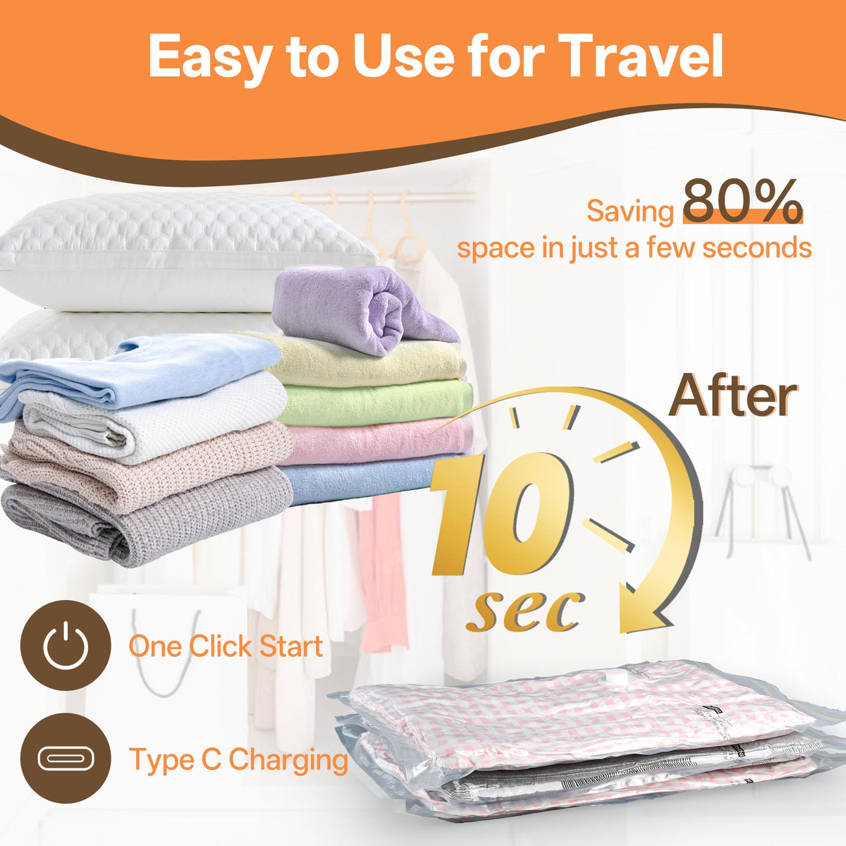 PUFTEM medium vacuum bag for versatile storage.