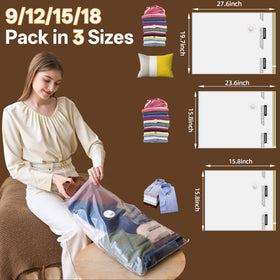 PUFTEM space-saving bag set for travel packing.