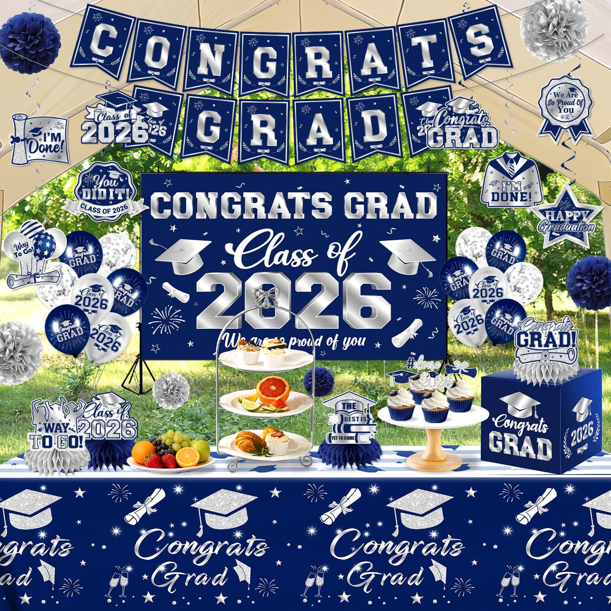 Pugipien 2026 class backdrop creates a professional stage for graduation photos