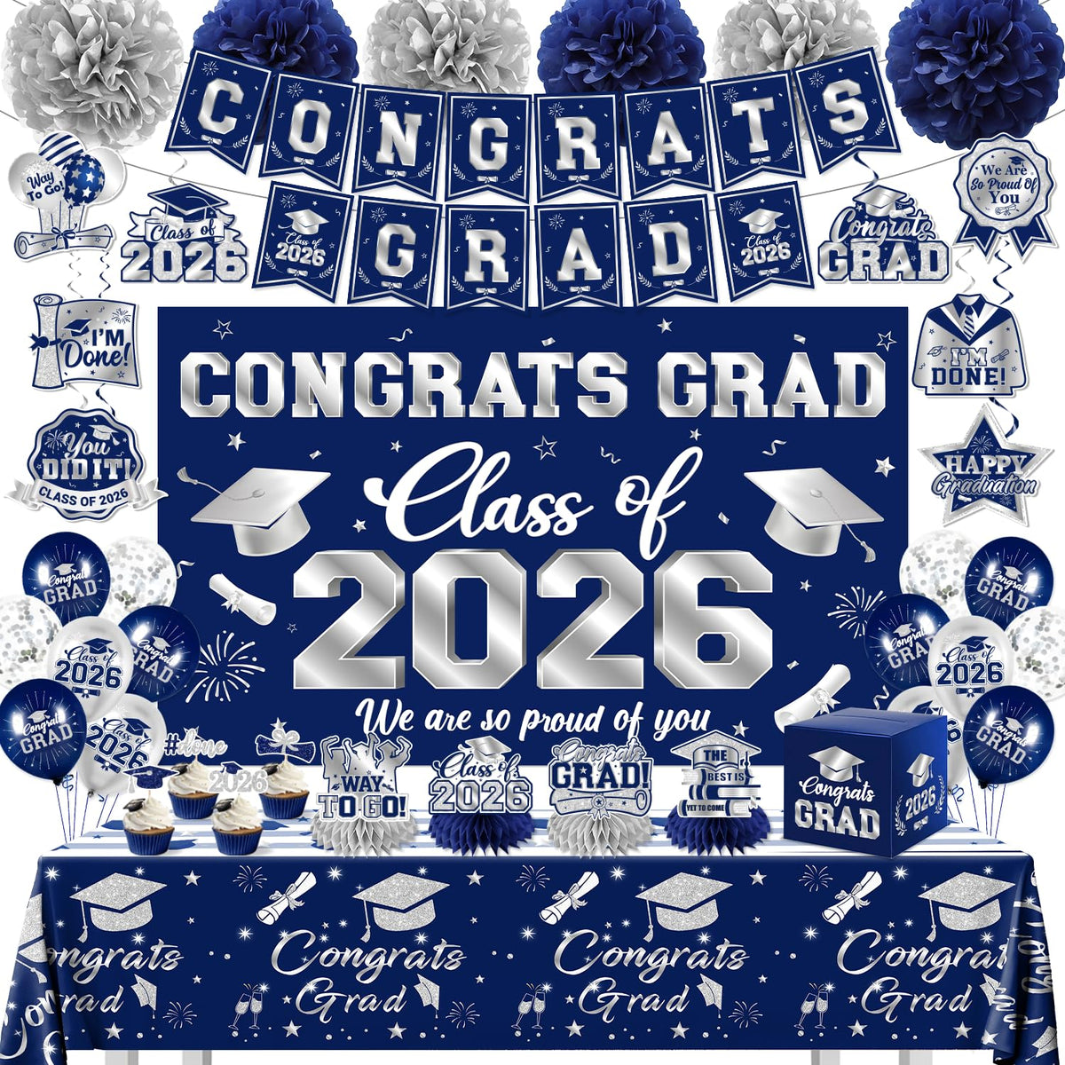 Pugipien 2026 graduation banner with Congrats sign for shareable photo moments