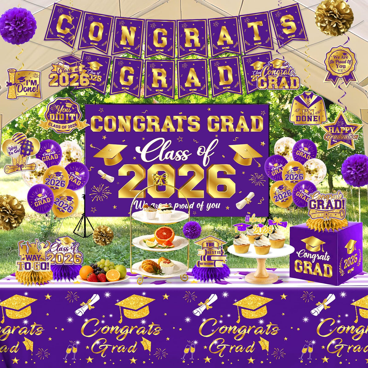 Pugipien class of 2026 backdrop suitable for milestone photo ops.