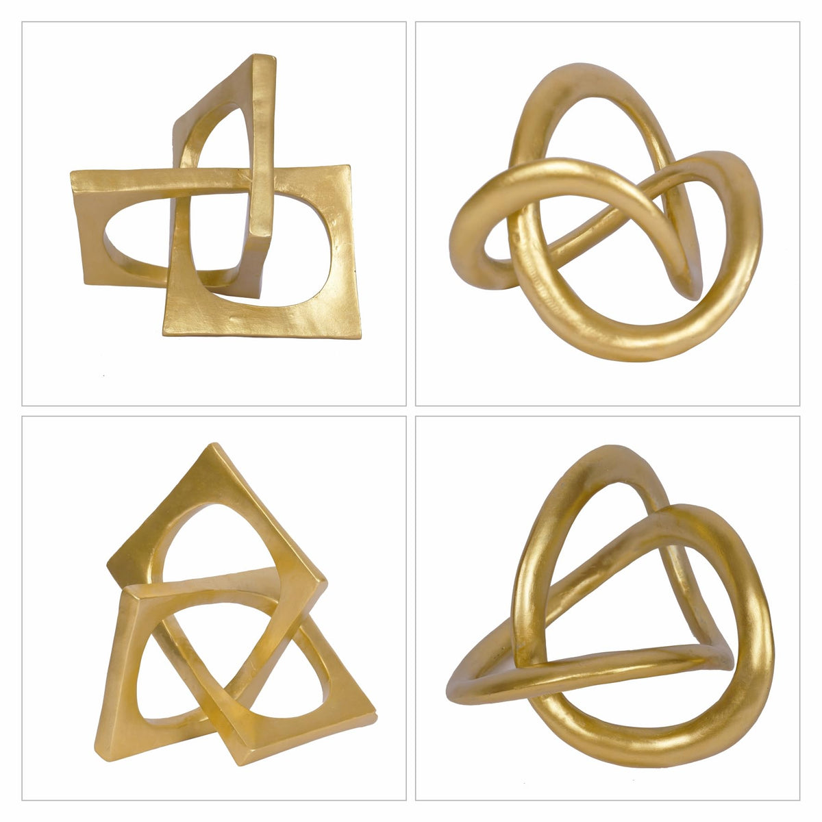 PUHOZN gold knot sculpture lifestyle shot complements minimalist interiors