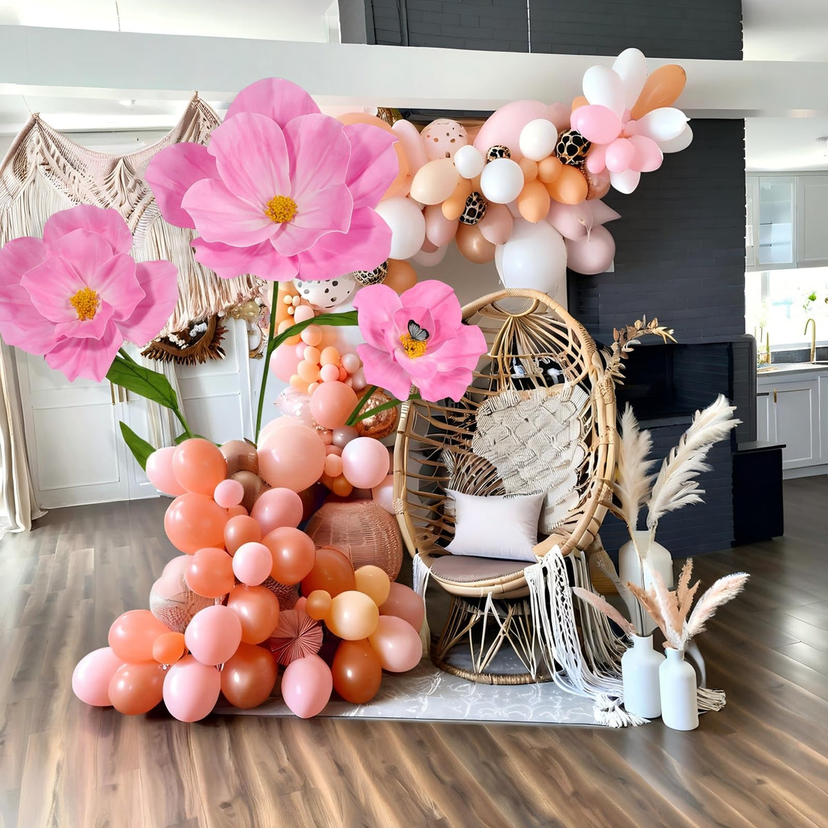 PUIBTOIV pink 24-inch head flower makes a bold centerpiece