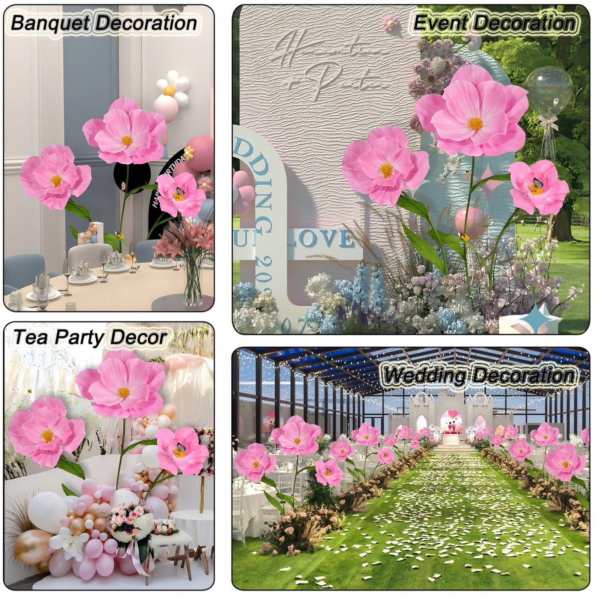 PUIBTOIV lightweight giant flower for easy transport and reuse