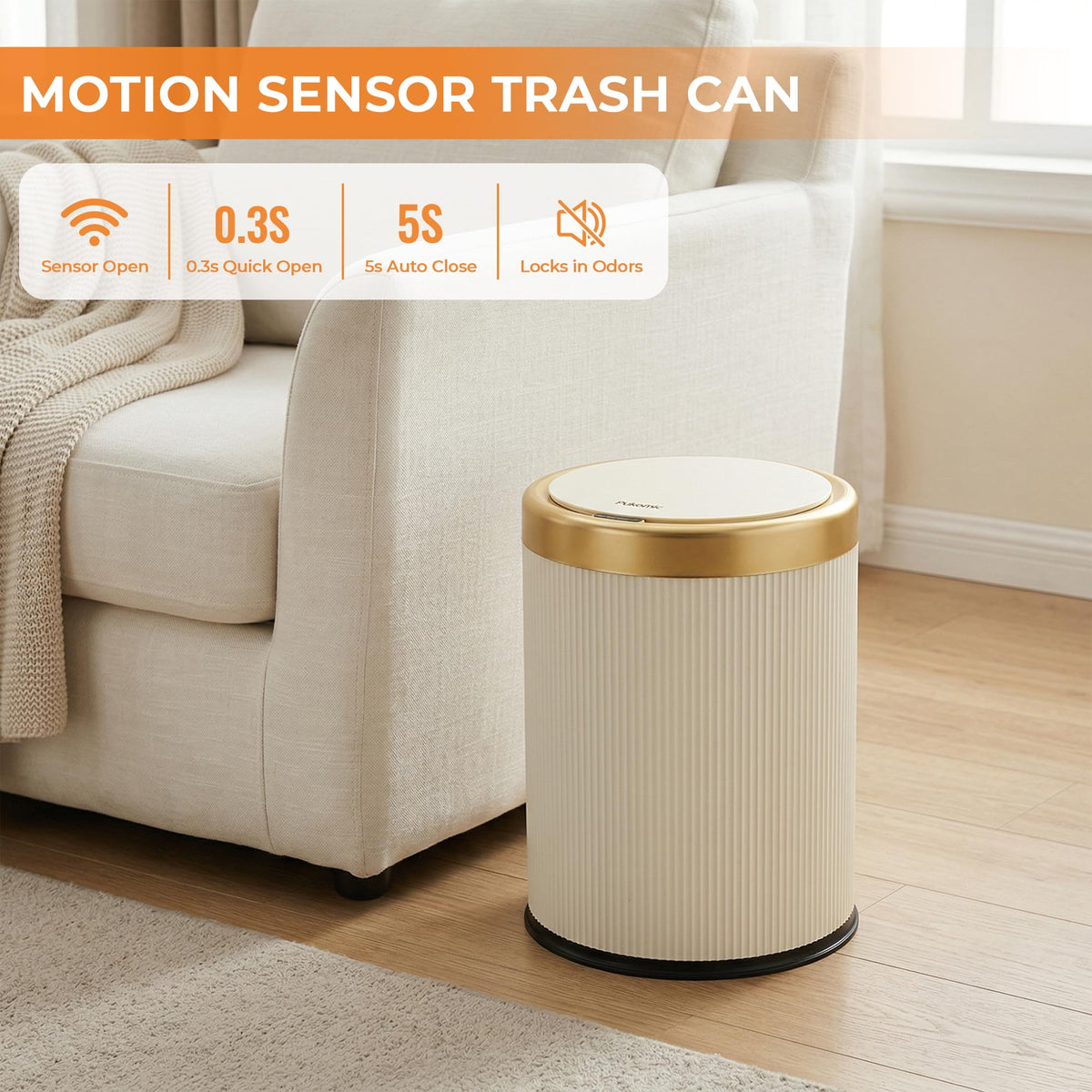 Pukomc motion sensor activation enables touchless disposal.