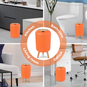Pukomc orange wastebasket with 2.6 gallon capacity