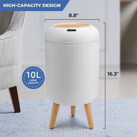 Pukomc smart sensor wastebasket durable ABS construction for longevity