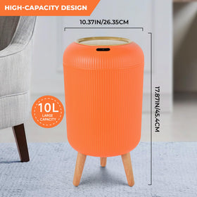 Pukomc wastebasket showcasing hands-free lid operation