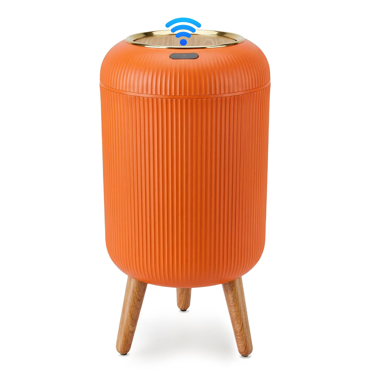 Pukomc smart sensor wastebasket lid-open view for touchless disposal
