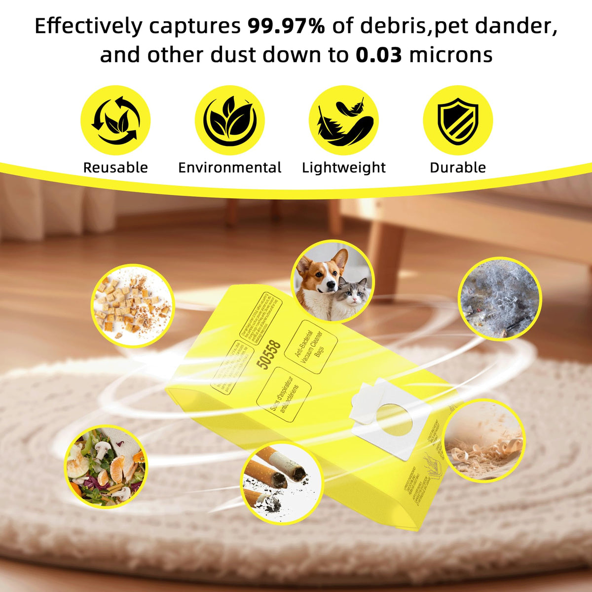 Dust containment with Pulluty bags for Kenmore canister vacuums
