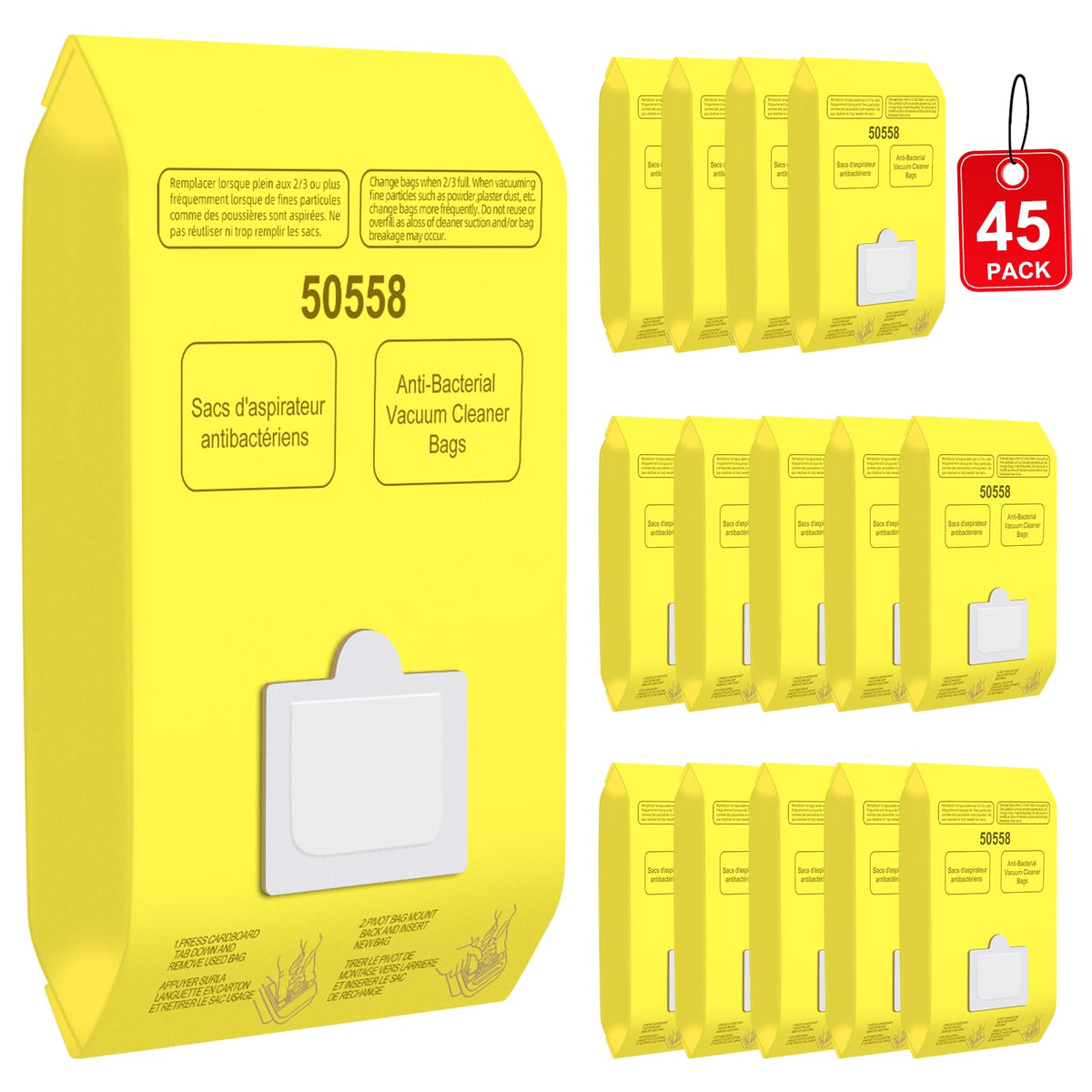 Pulluty Kenmore Type C/Q 50558 bag pack for reliable containment
