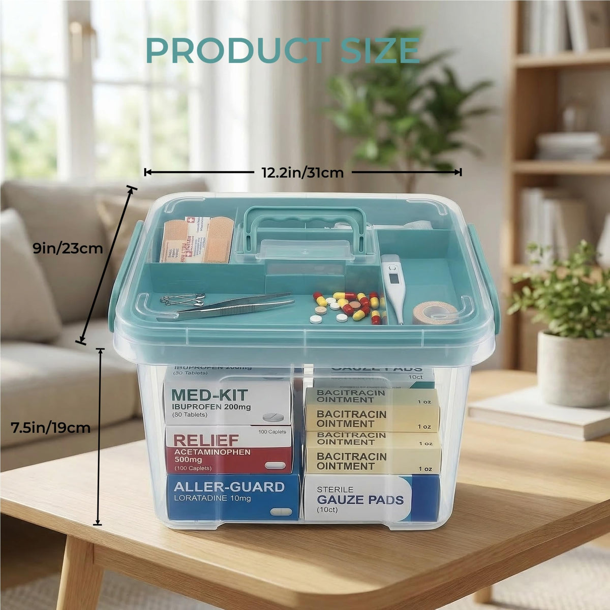 Pulseplay multipurpose first-aid box for organized supplies.