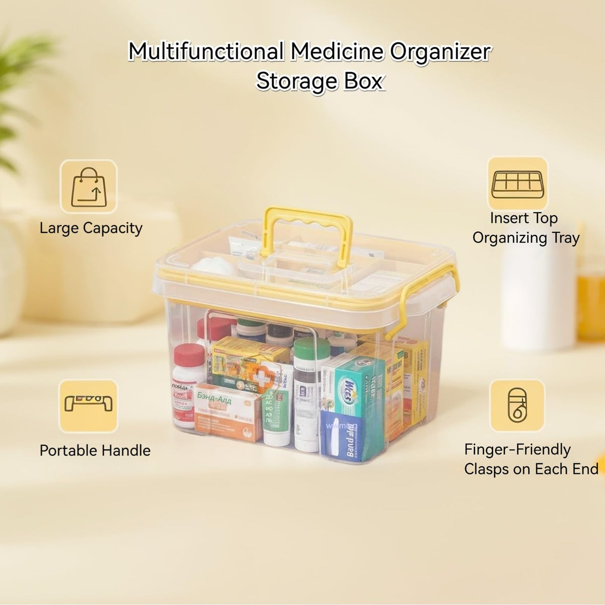 Pulseplay removable tray with compartments keeps small items organized