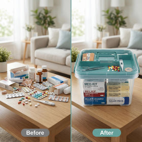 Pulseplay transparent design medicine container lets you see contents quickly.