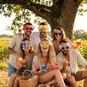 Pumtus birthday-themed sunglasses set to boost party vibes.