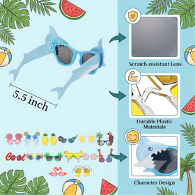 Pumtus Hawaiian glasses in thick, durable plastic for long wear.
