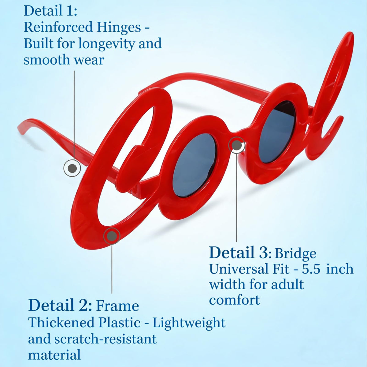Pumtus photo booth prop sunglasses add playful flair to events.