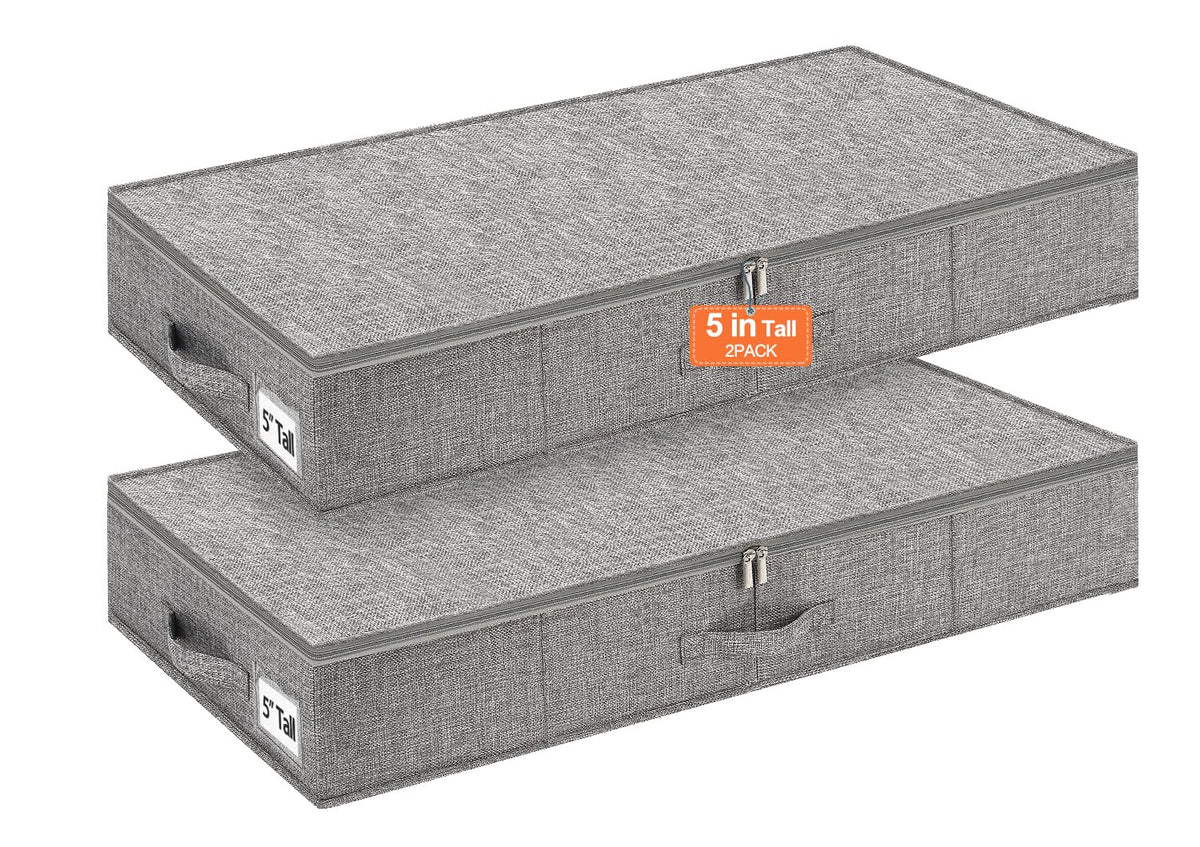 Punemi 5-inch under-bed storage, side view, sturdy construction for organized spaces
