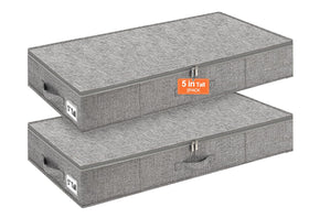 Punemi 5-inch under-bed storage, side view, sturdy construction for organized spaces