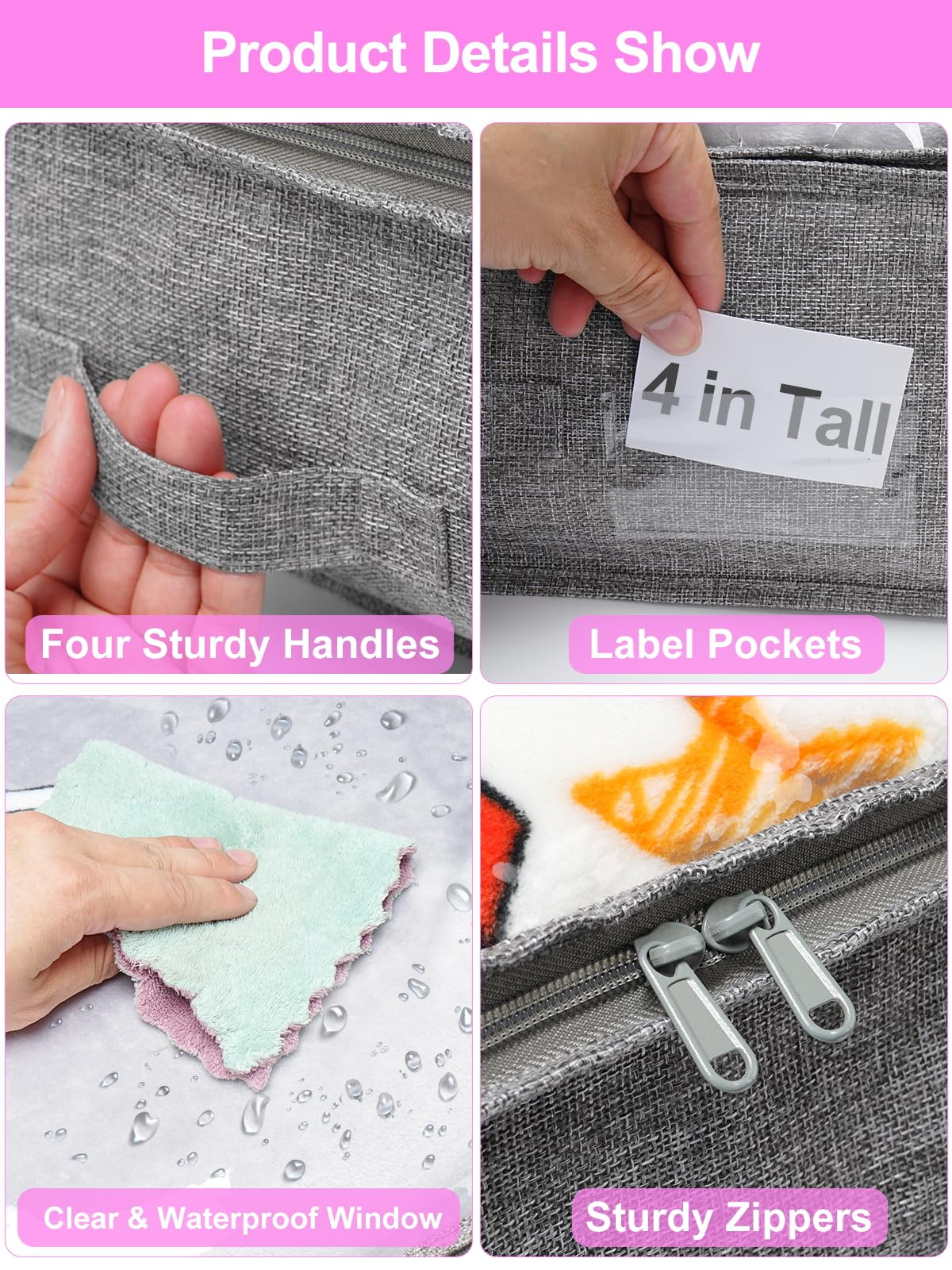 punemi clear zip lid enables quick access and visibility.