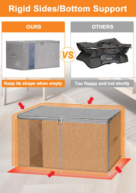 Punemi Comforter Storage Bag with structured 3-layer design keeps bedding fluffy.