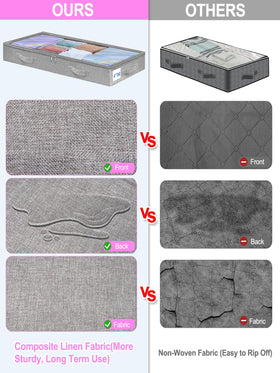 punemi durable composite linen fabric provides strength and longevity for stored items.