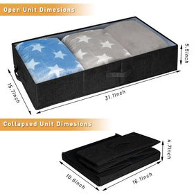 punemi foldable under-bed storage space-saving collapsible design