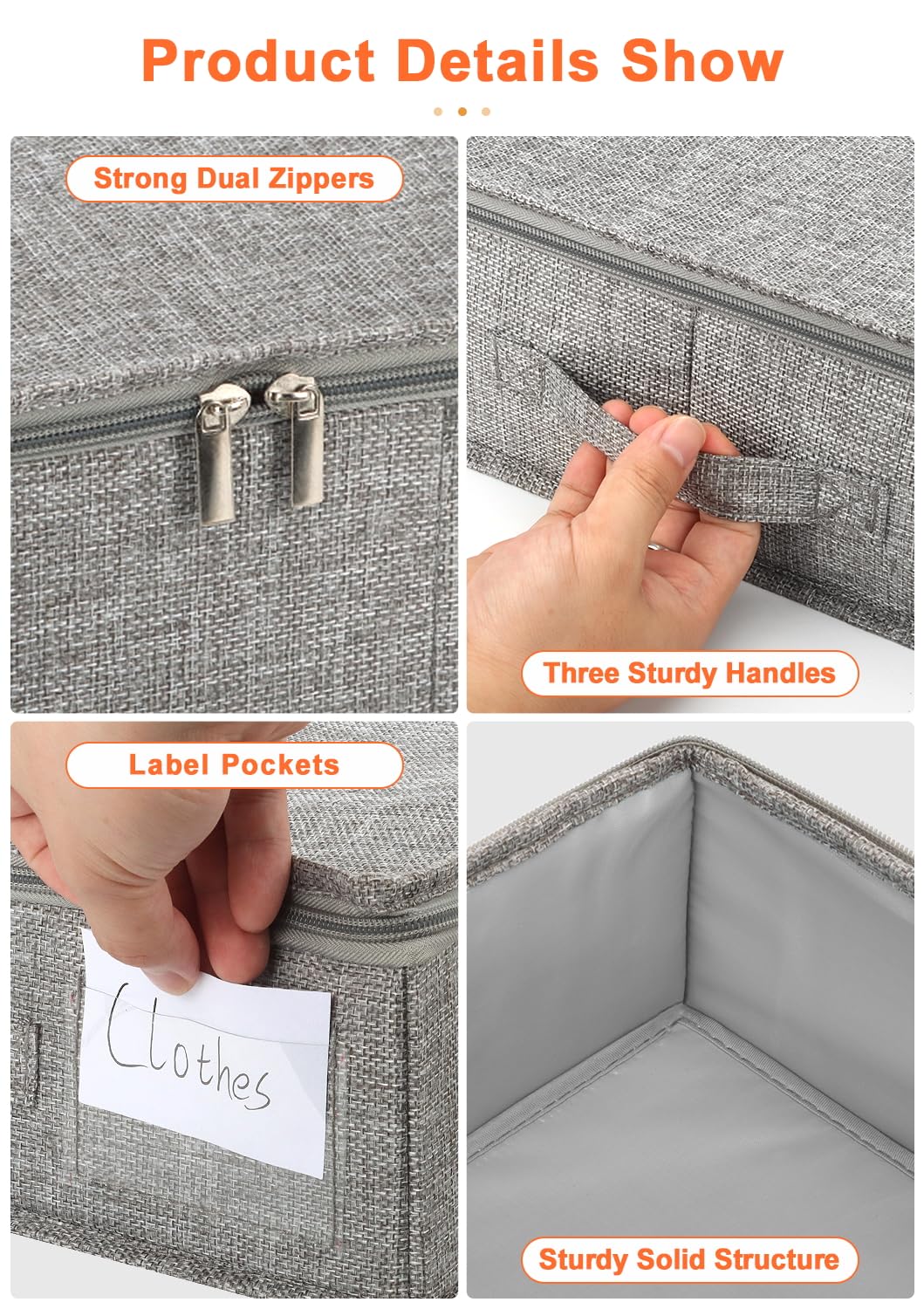 Punemi grey under-bed storage ideal for clothes and toys