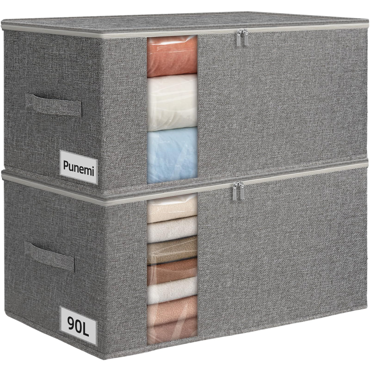 Punemi king size storage bag with 90L capacity for bulky bedding